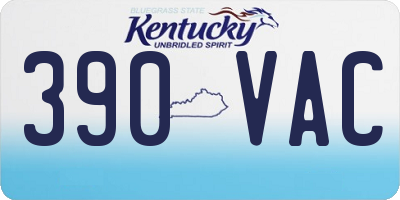 KY license plate 390VAC