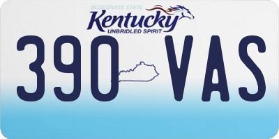 KY license plate 390VAS
