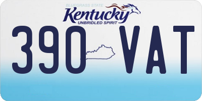 KY license plate 390VAT