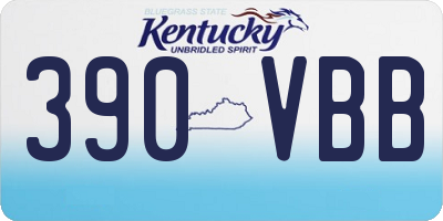 KY license plate 390VBB