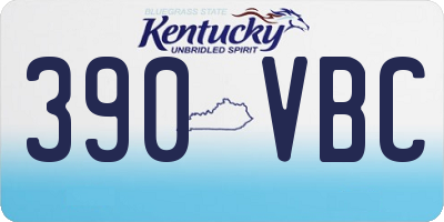 KY license plate 390VBC