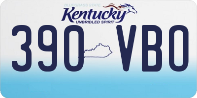 KY license plate 390VBO