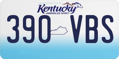 KY license plate 390VBS