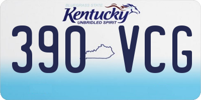 KY license plate 390VCG