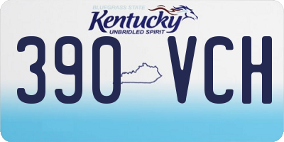 KY license plate 390VCH