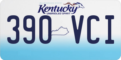 KY license plate 390VCI