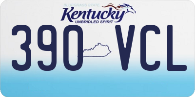 KY license plate 390VCL