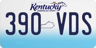 KY license plate 390VDS