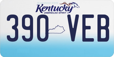 KY license plate 390VEB