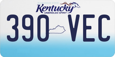 KY license plate 390VEC