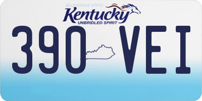 KY license plate 390VEI
