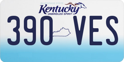 KY license plate 390VES