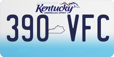 KY license plate 390VFC