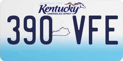 KY license plate 390VFE