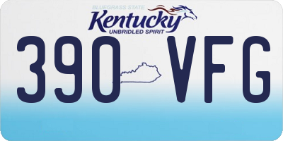KY license plate 390VFG