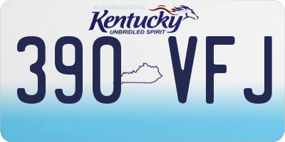 KY license plate 390VFJ