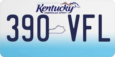 KY license plate 390VFL