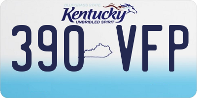 KY license plate 390VFP