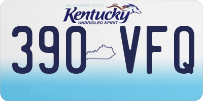 KY license plate 390VFQ