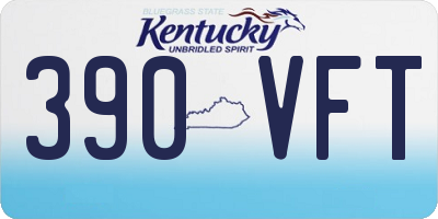 KY license plate 390VFT