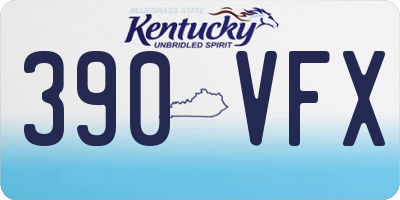 KY license plate 390VFX
