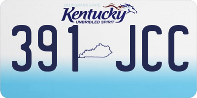 KY license plate 391JCC