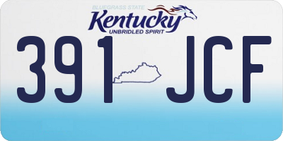 KY license plate 391JCF