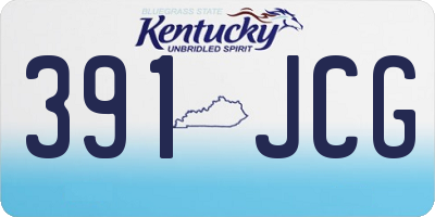 KY license plate 391JCG