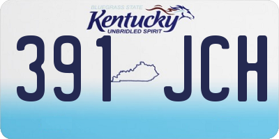 KY license plate 391JCH