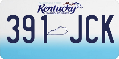 KY license plate 391JCK