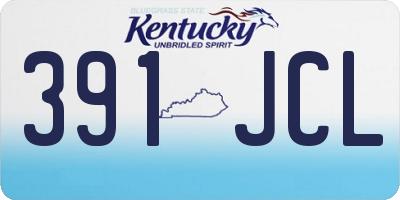 KY license plate 391JCL