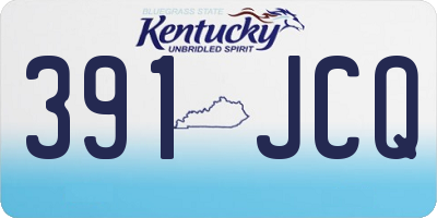 KY license plate 391JCQ
