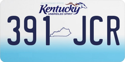 KY license plate 391JCR