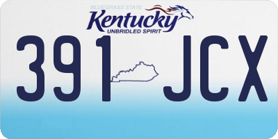 KY license plate 391JCX