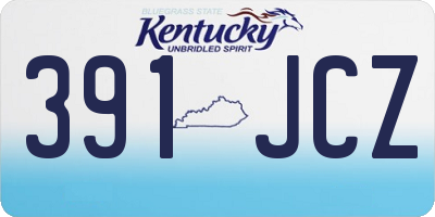 KY license plate 391JCZ