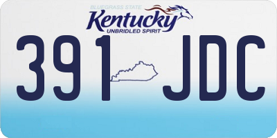 KY license plate 391JDC
