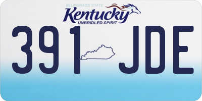 KY license plate 391JDE