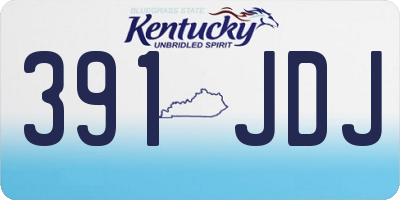 KY license plate 391JDJ