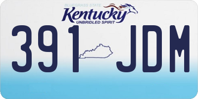 KY license plate 391JDM