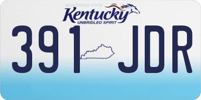 KY license plate 391JDR