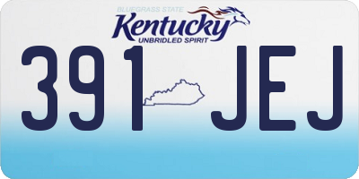 KY license plate 391JEJ