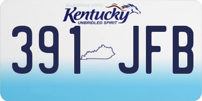 KY license plate 391JFB