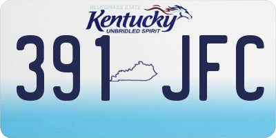 KY license plate 391JFC