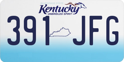 KY license plate 391JFG