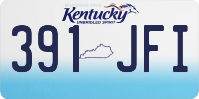 KY license plate 391JFI