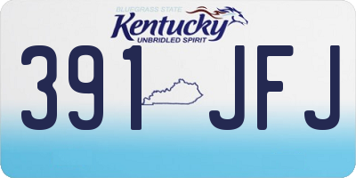 KY license plate 391JFJ