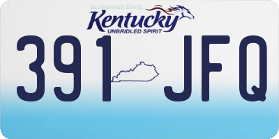 KY license plate 391JFQ