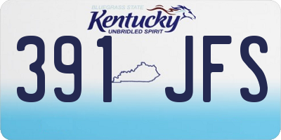 KY license plate 391JFS