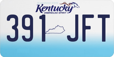 KY license plate 391JFT