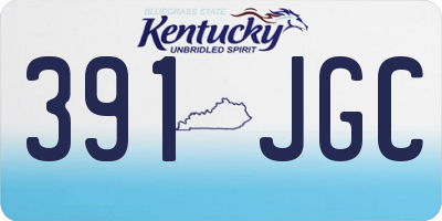 KY license plate 391JGC